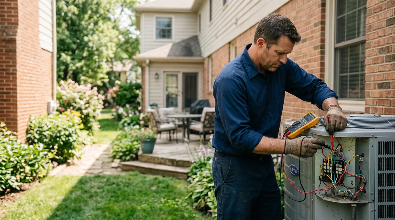HVAC technician working near Thief River Falls, MN